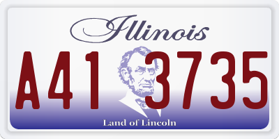 IL license plate A413735