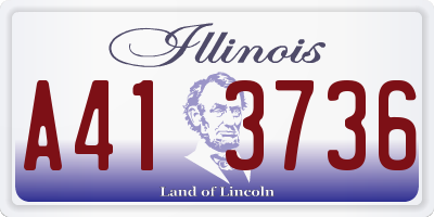 IL license plate A413736