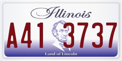 IL license plate A413737