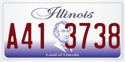 IL license plate A413738