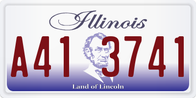 IL license plate A413741