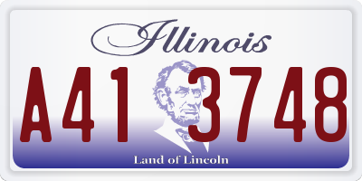 IL license plate A413748