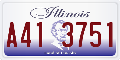 IL license plate A413751