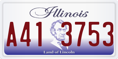 IL license plate A413753