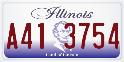 IL license plate A413754