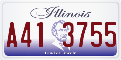 IL license plate A413755