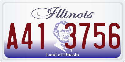 IL license plate A413756