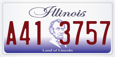 IL license plate A413757