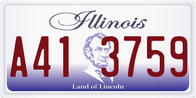 IL license plate A413759