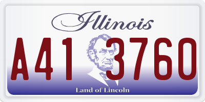 IL license plate A413760