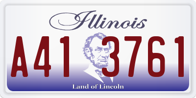 IL license plate A413761