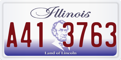 IL license plate A413763