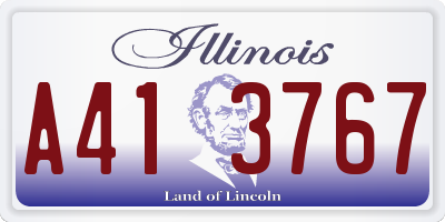 IL license plate A413767