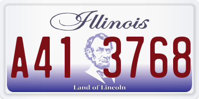 IL license plate A413768