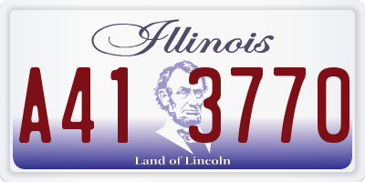 IL license plate A413770