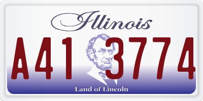 IL license plate A413774