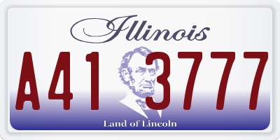 IL license plate A413777
