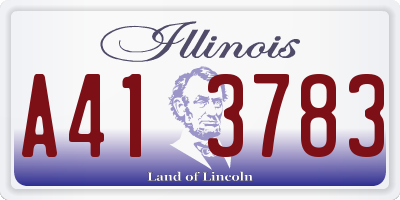 IL license plate A413783
