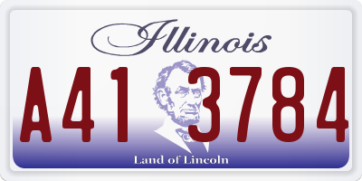 IL license plate A413784