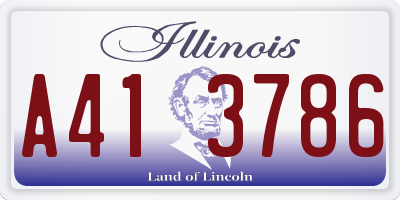 IL license plate A413786