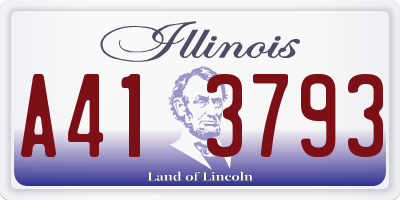 IL license plate A413793