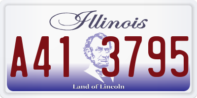 IL license plate A413795