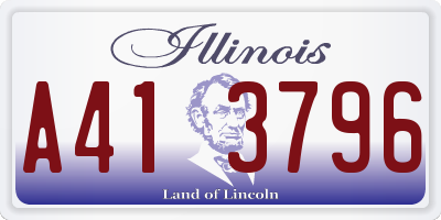 IL license plate A413796