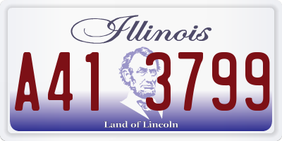 IL license plate A413799