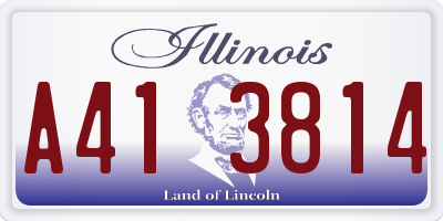 IL license plate A413814