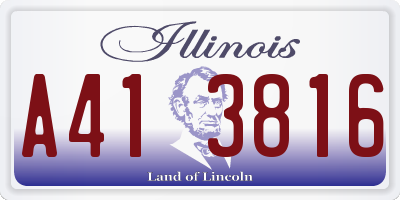 IL license plate A413816