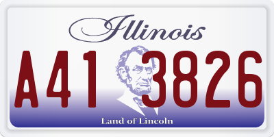 IL license plate A413826