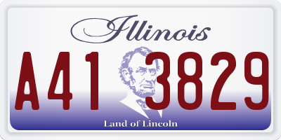 IL license plate A413829
