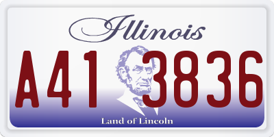 IL license plate A413836