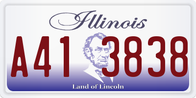 IL license plate A413838