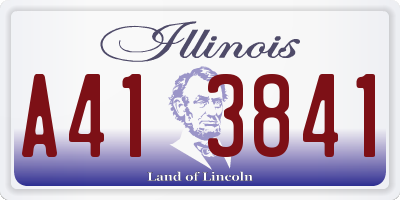 IL license plate A413841