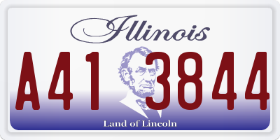 IL license plate A413844