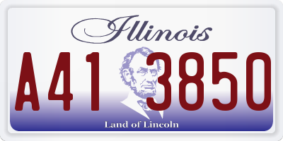 IL license plate A413850