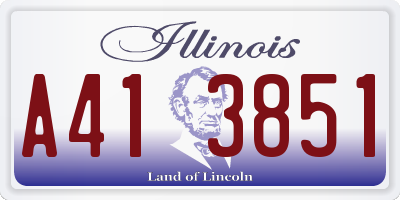 IL license plate A413851