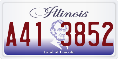 IL license plate A413852