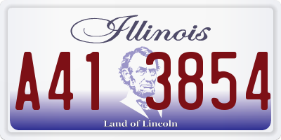 IL license plate A413854