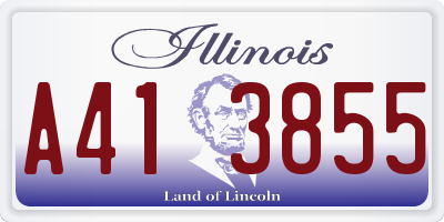 IL license plate A413855