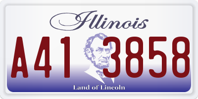IL license plate A413858