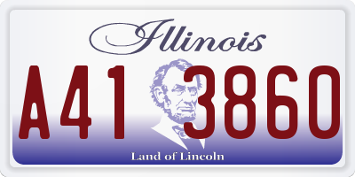 IL license plate A413860