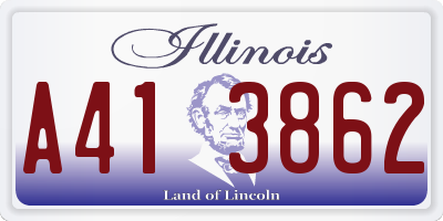 IL license plate A413862