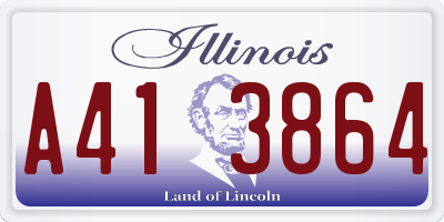 IL license plate A413864