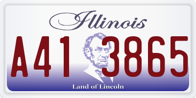 IL license plate A413865
