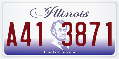 IL license plate A413871
