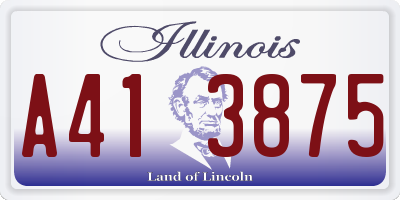 IL license plate A413875