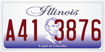 IL license plate A413876