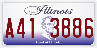 IL license plate A413886